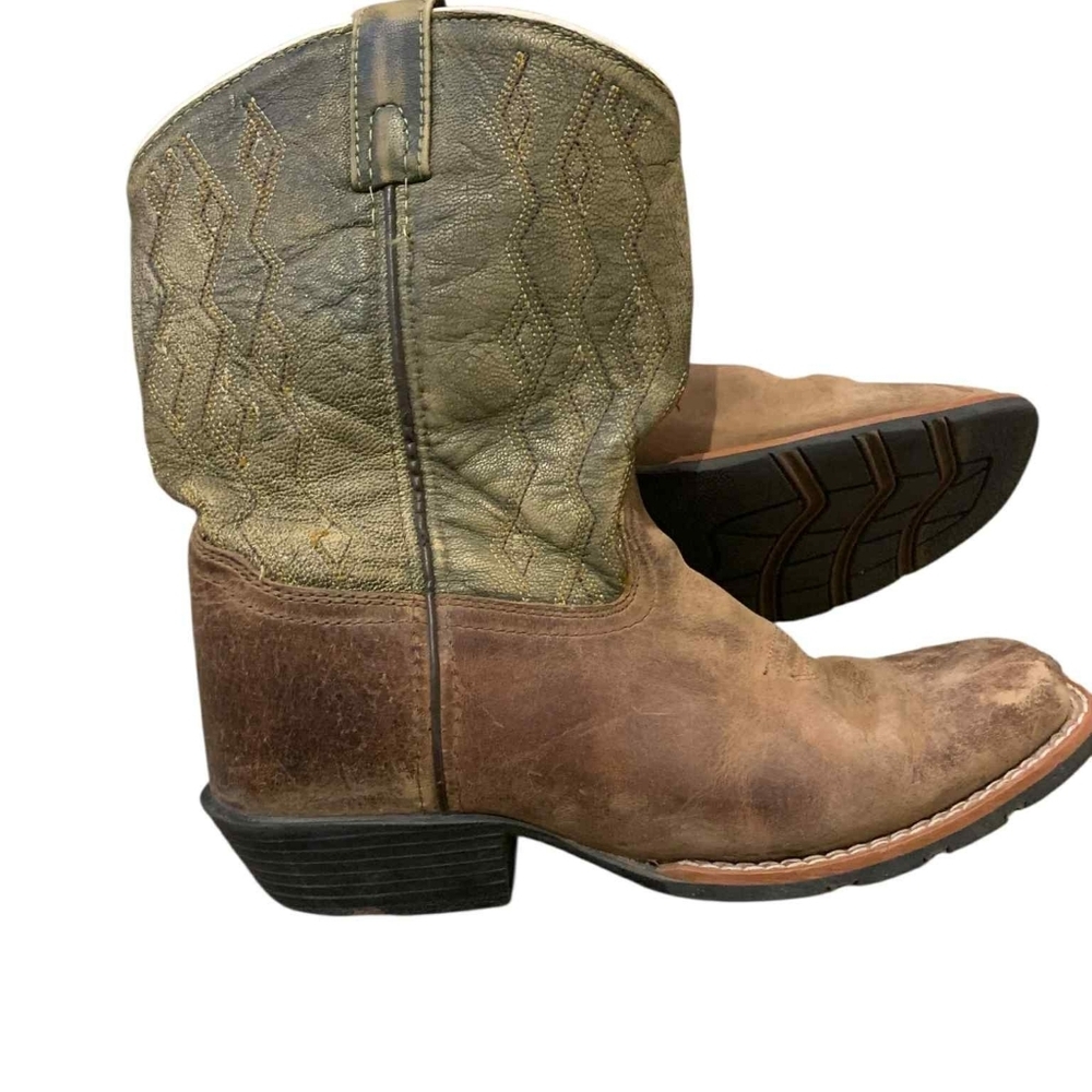​Dan Post Youth 5D Cowboy Western Boots Square‎ Toe Distressed Rustic Ranch Boho